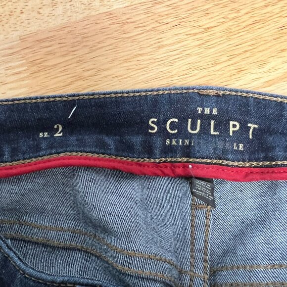 WHBM The Sculpt Skinny Ankle Jeans Dark Wash Mid Rise Size 2 - Picture 8 of 9